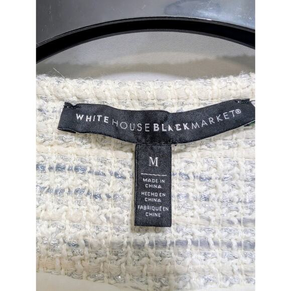 White House Black Market Metallic Tweed Jacket – Medium - Picture 4 of 9